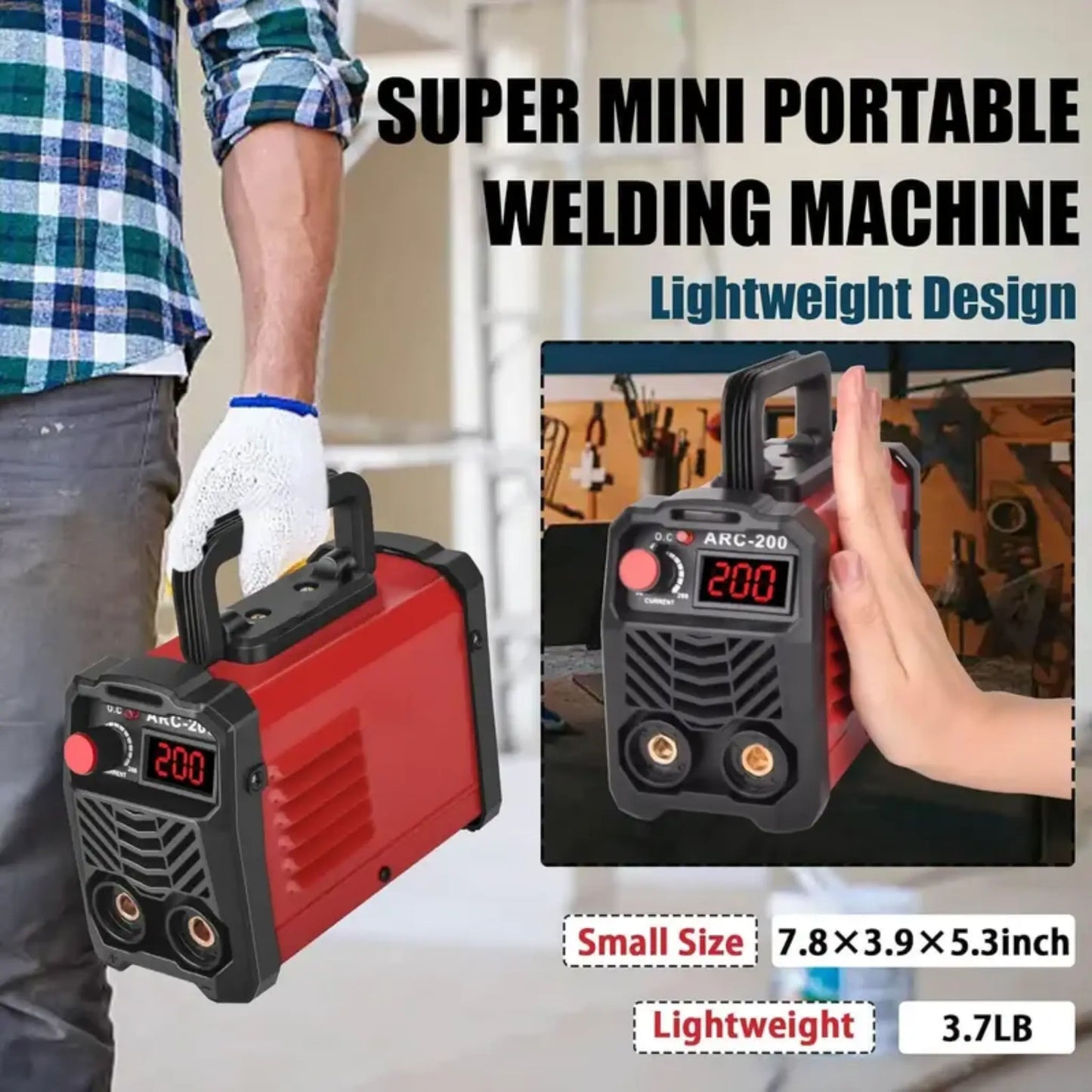 Flamyon QuickWeld Complete Welding System - Portable Stick Welder Machine 110V with Hot Start Arc Force Anti-Stick, Includes 20 Rods & 2 Chip Hammers