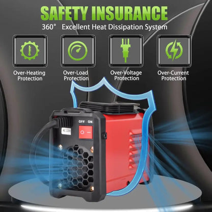Flamyon QuickWeld Complete Welding System - Portable Stick Welder Machine 110V with Hot Start Arc Force Anti-Stick, Includes 20 Rods & 2 Chip Hammers